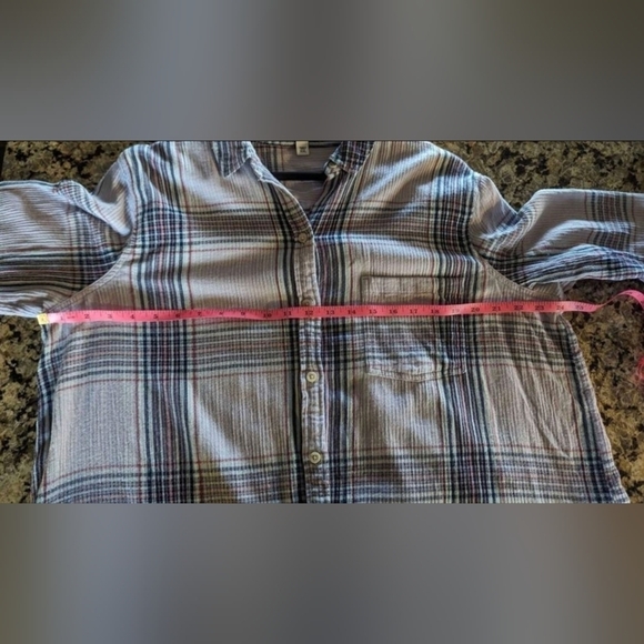 Sonoma Plaid Button Down Long Sleeve Shirt Size XXL - Picture 3 of 7